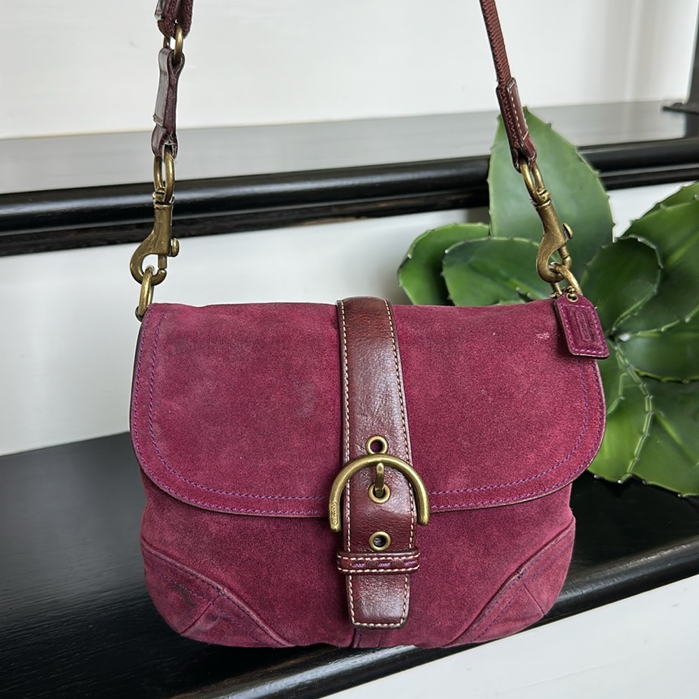 Coach vintage Soho Crossbody Shoulder Purse 4743 Genuine Leather Suede